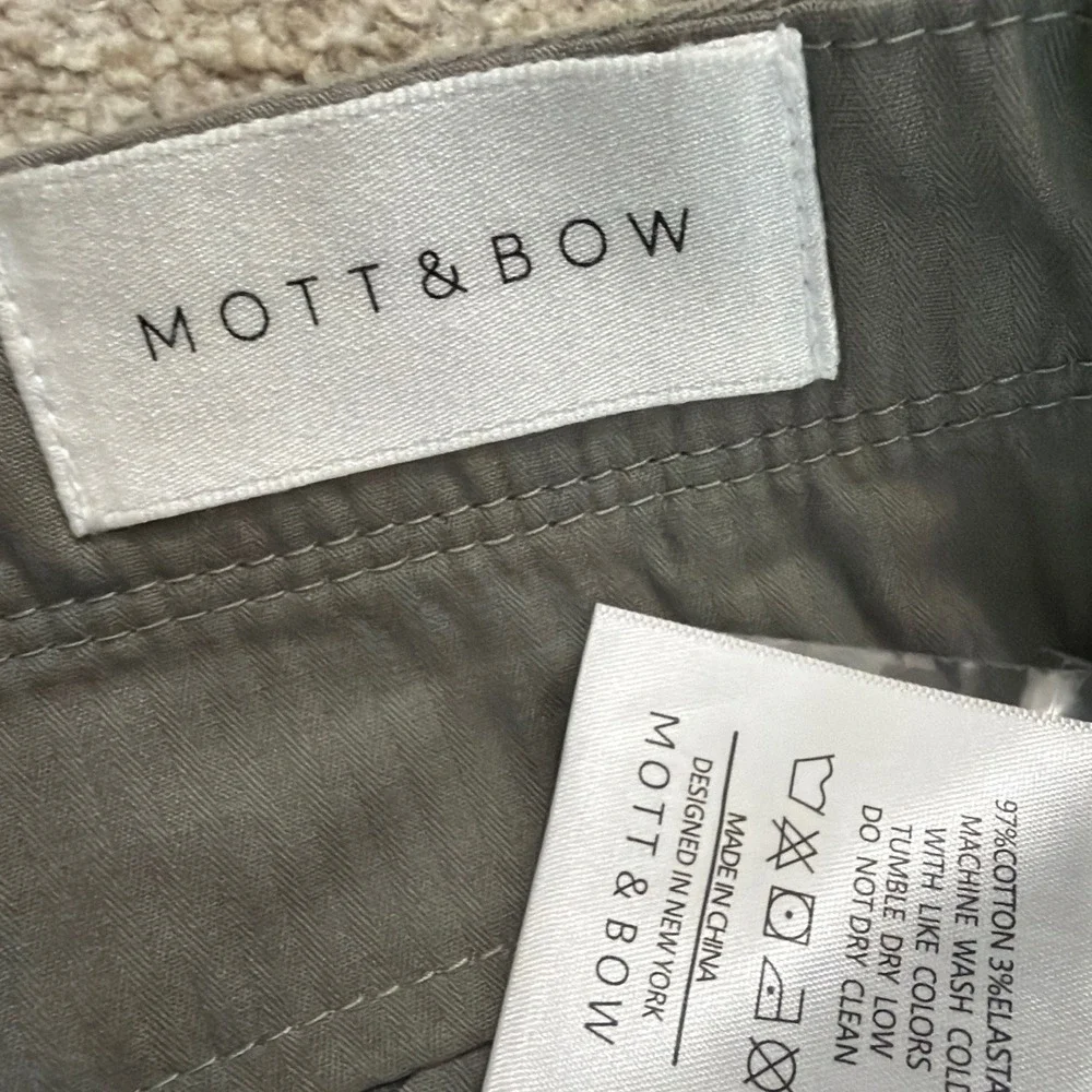 Mott & Bow Mens Everyday Comfort Slim Chino Pants‎ Grey 35x30 Zip Fly